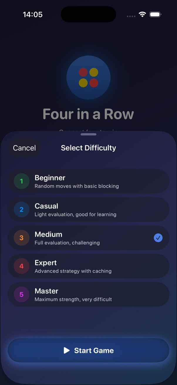 Difficulty selection screen